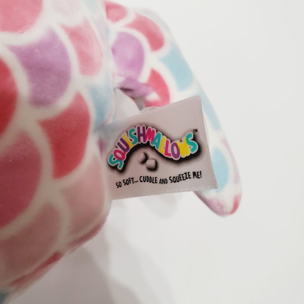 Denise the Mermaid Squishmallow Plush 8" Purple Hair Pink Sparkly Shell Top - Picture 4 of 4